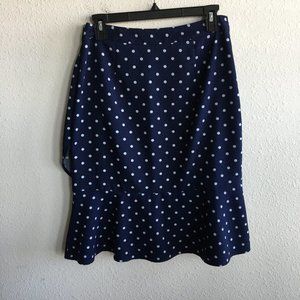 Banana Republic Women's Polka Dot Blue Skirt 4